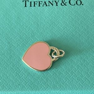 Tiffany pink heart pendant